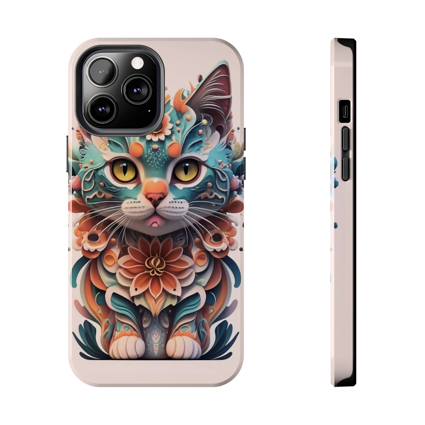 Floral Feline Armor Case