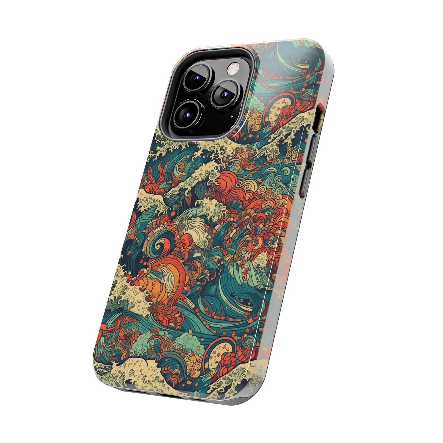 Multi-Hued Swirls - Wave of Colors - Tough Phone Case