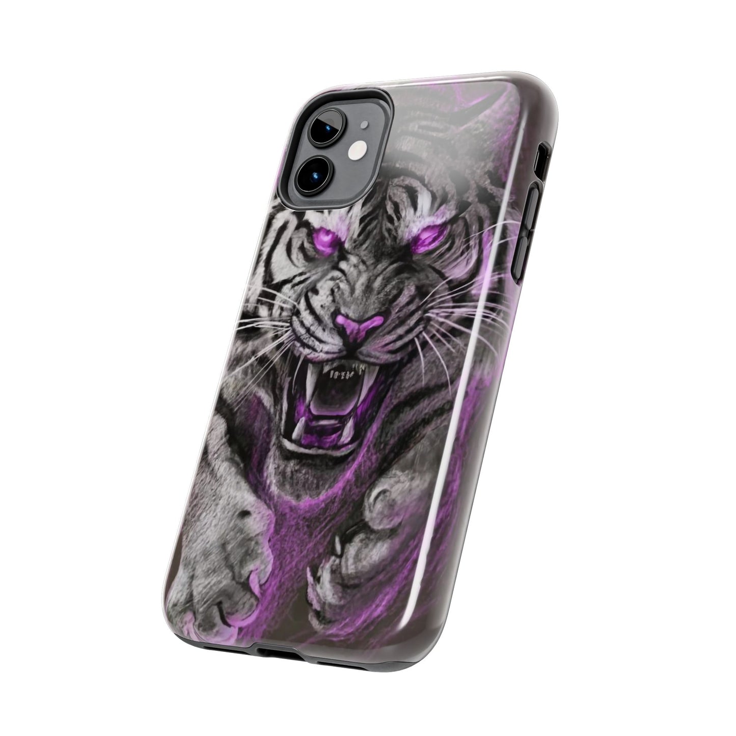 Enigmatic Hunter Tiger Sketch Tough Phone Case