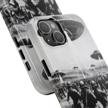 RetroWar UFO Encounter Tough Phone Case