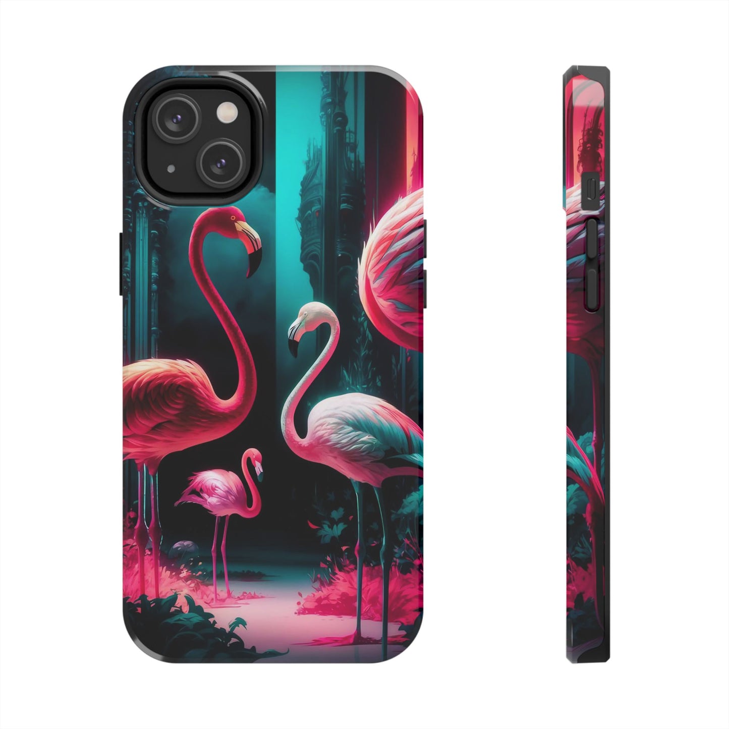 Vibrant Flamingo Gathering Tough Phone Case