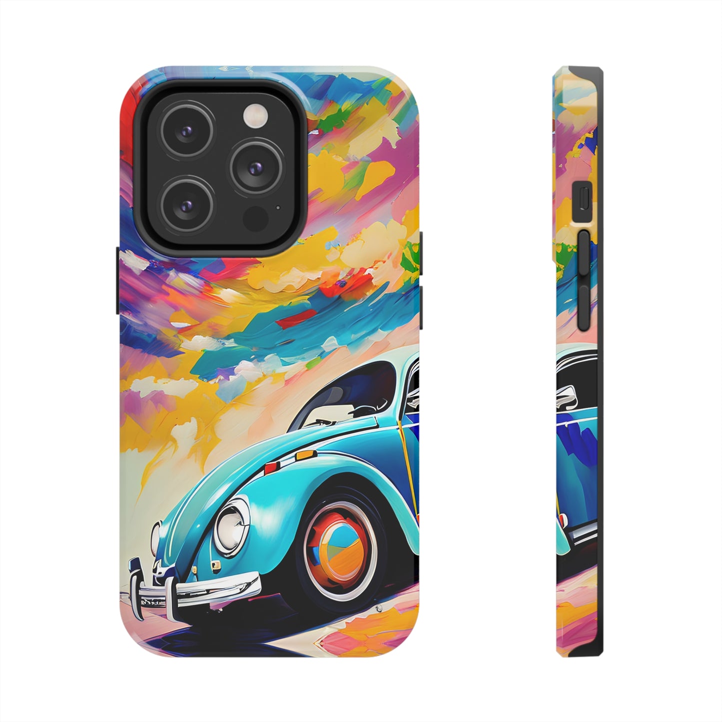 Painted Blue VDub Beetle - Tough Phone Case