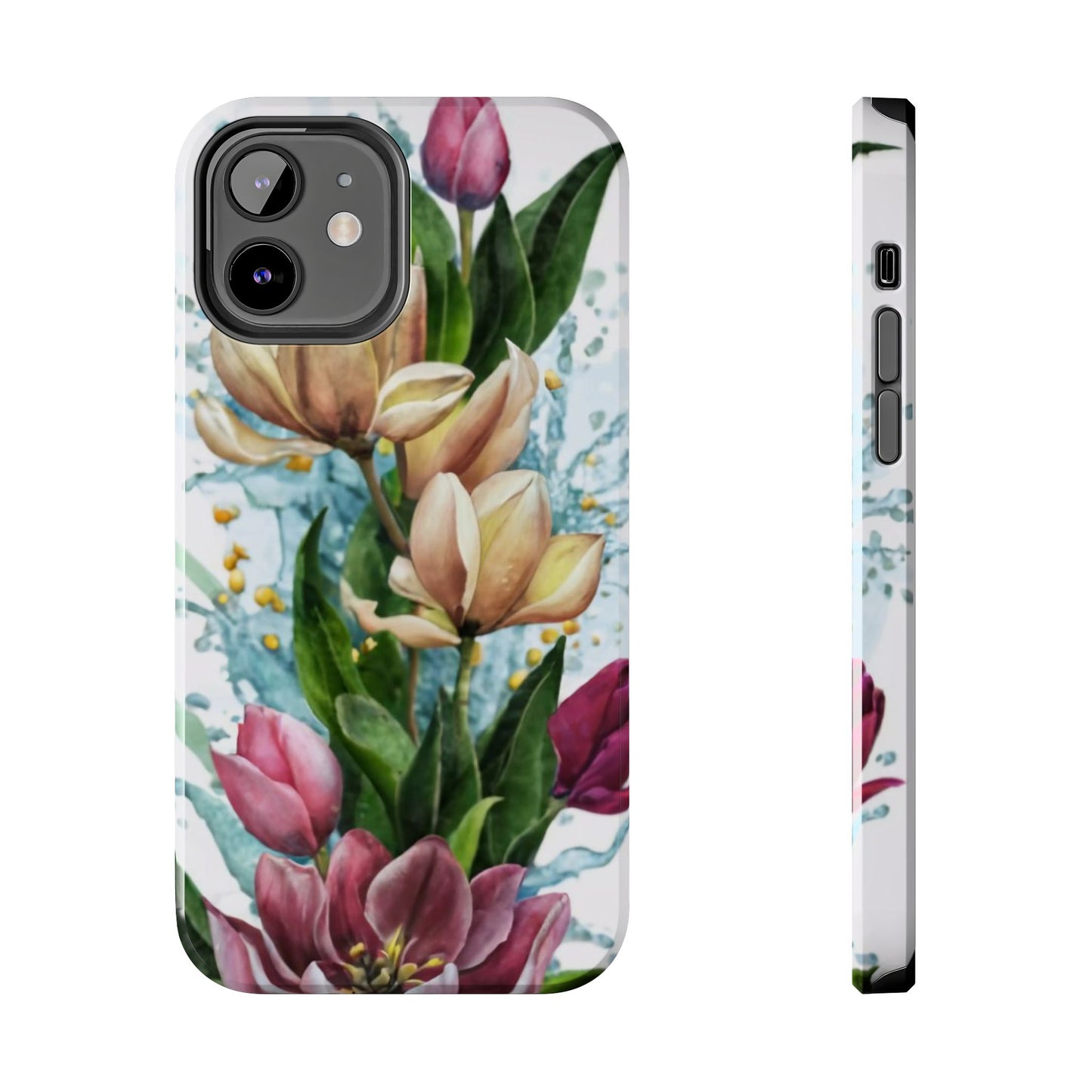 Blossom Splash Watercolor Floral Tough Phone Case