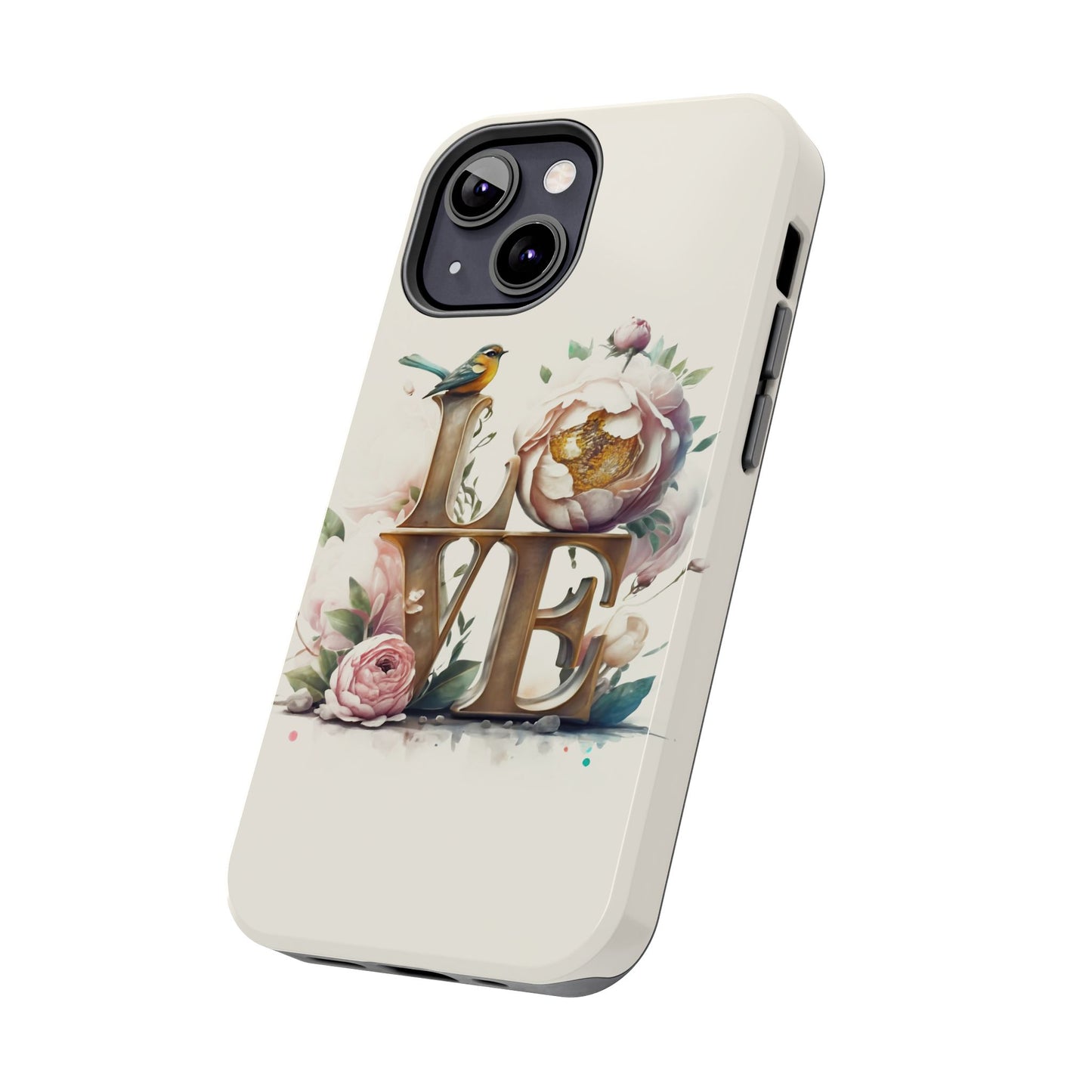 Lovebird and Bloom Watercolor Tough Phone Case