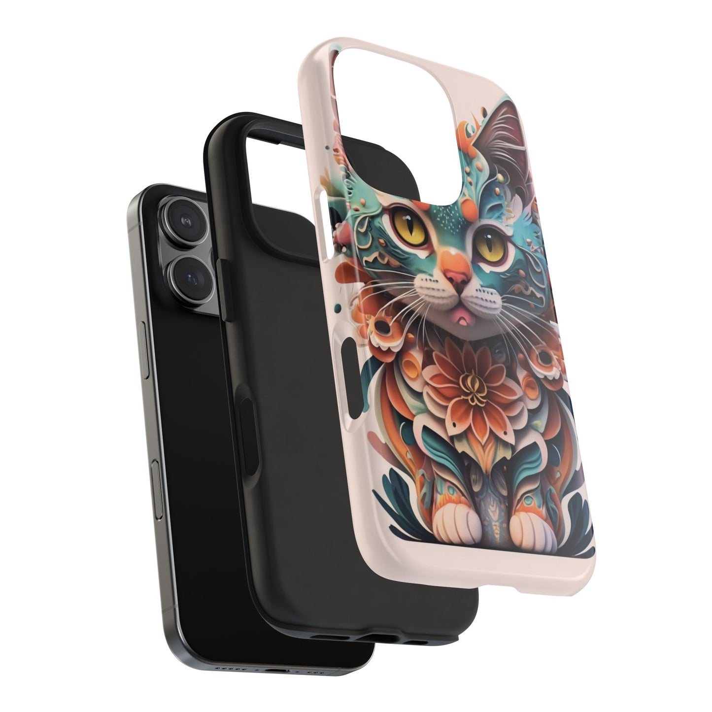 Floral Feline Armor Case