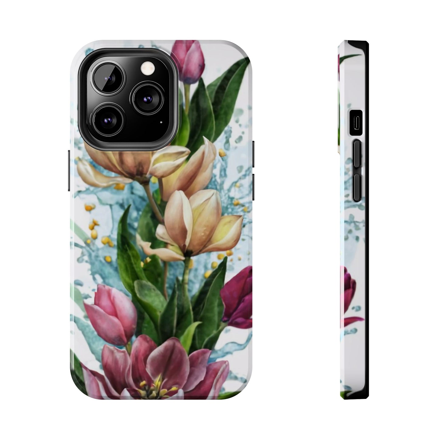 Blossom Splash Watercolor Floral Tough Phone Case