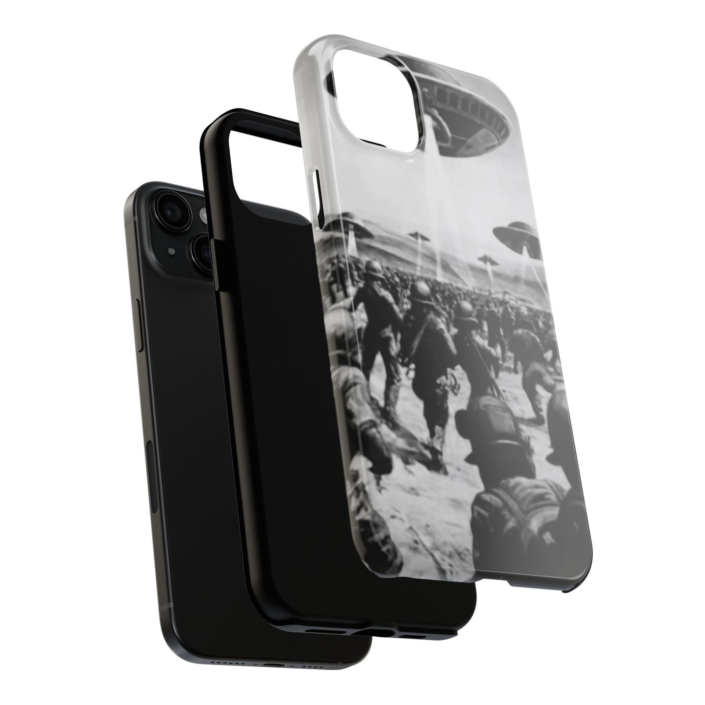 RetroWar UFO Encounter Tough Phone Case