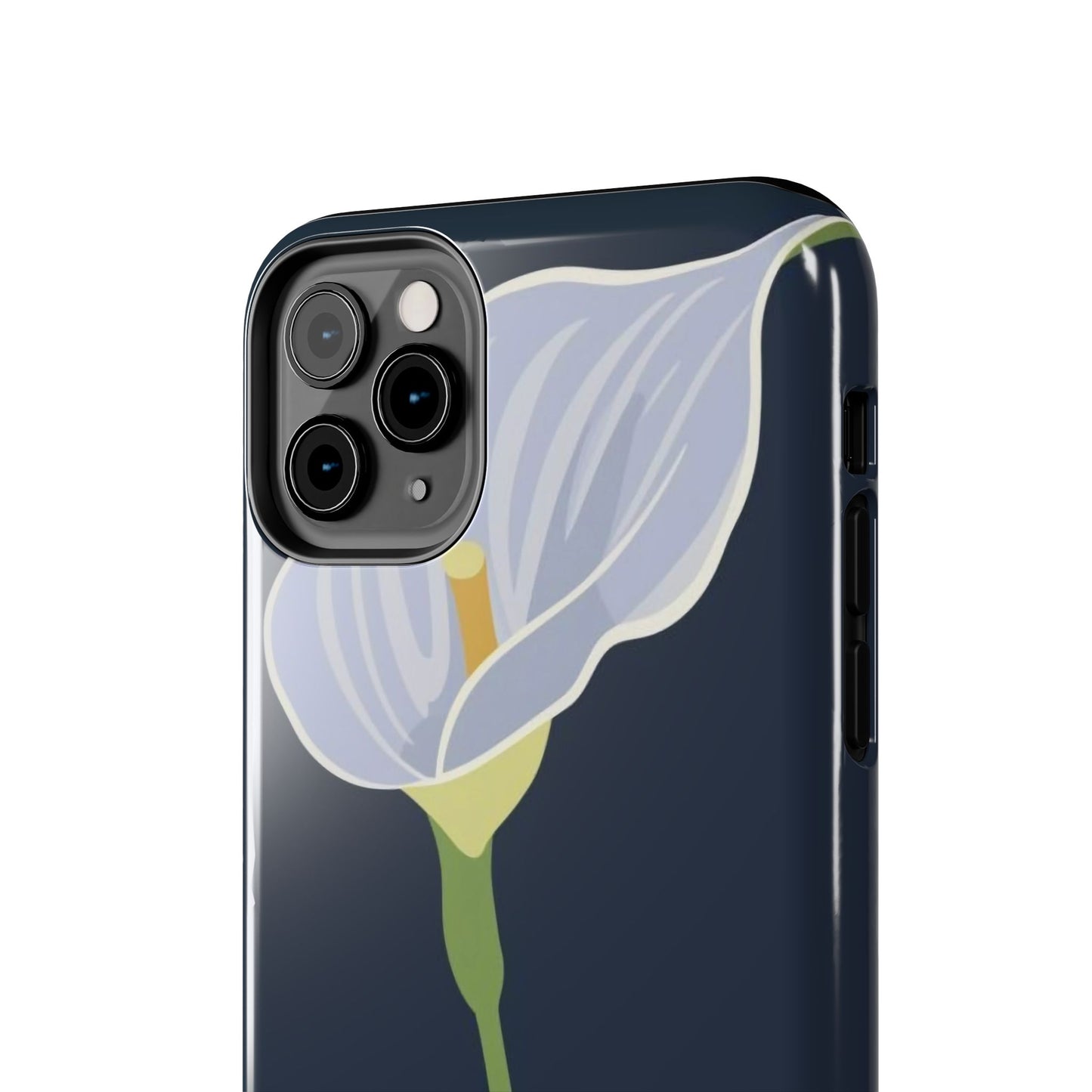 Blue Calla Flower Vector Poster Tough Phone Case