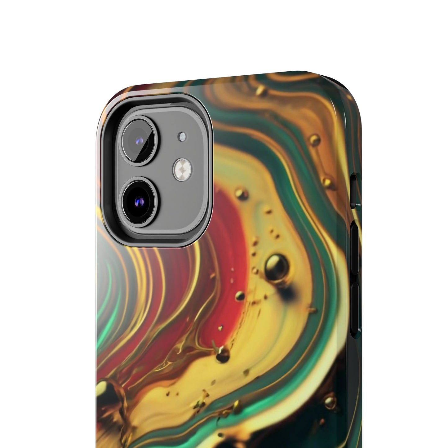 Golden Fluid Waves Defender Case