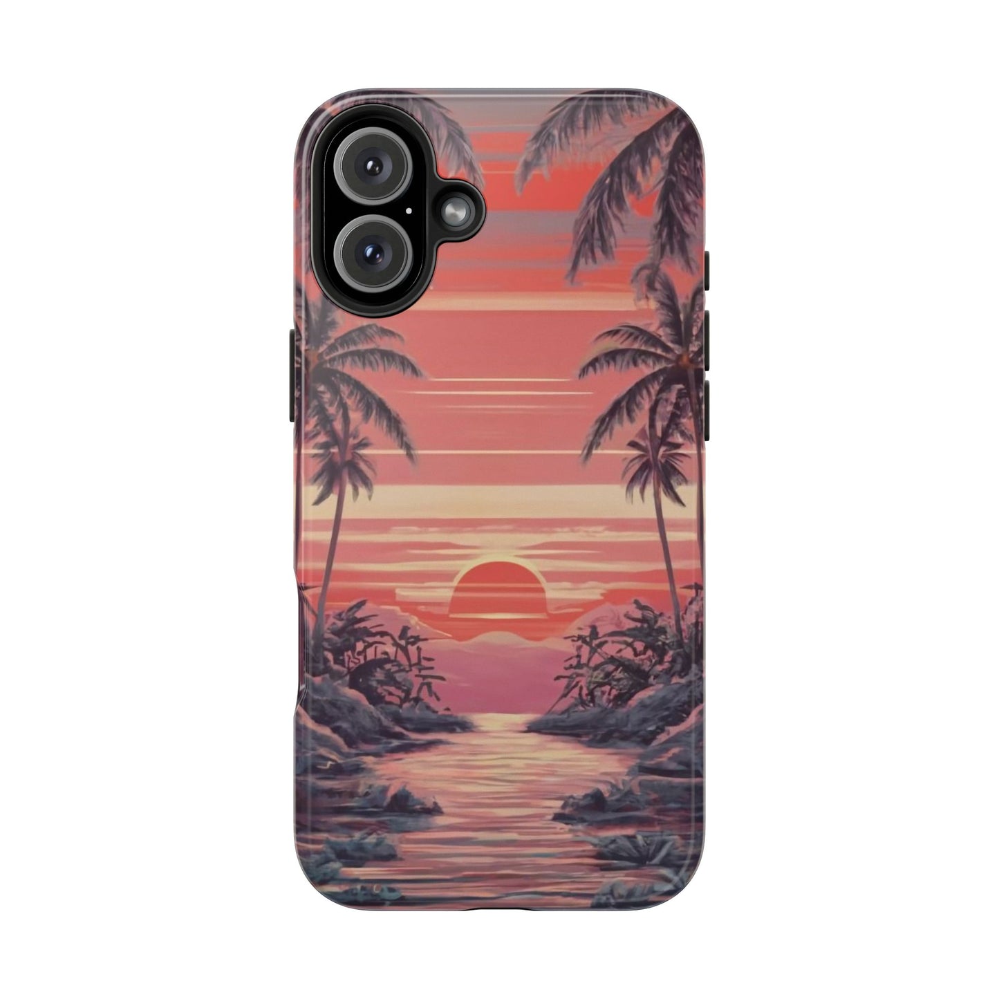 Sunset Serenity Palm Shore Tough Phone Case