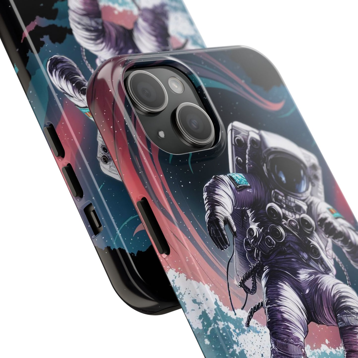 Cosmic Crest Astronaut Wave Rider Tough Phone Case