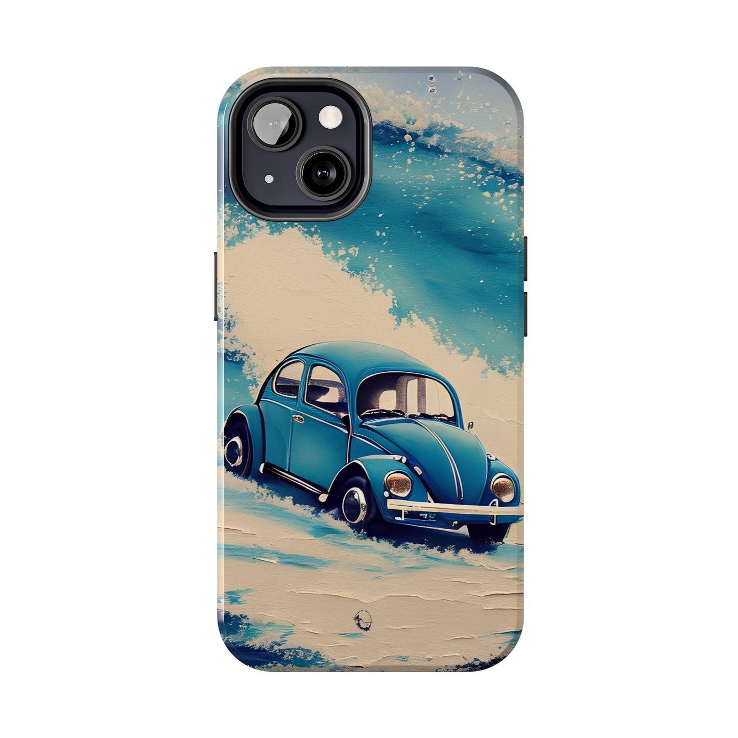 Wave Chasing Painted Blue VDub Beetle - Tough Phone Case