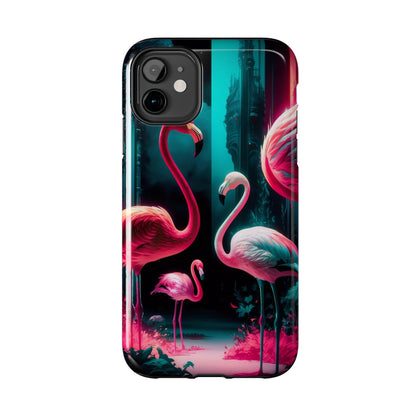 Vibrant Flamingo Gathering Tough Phone Case