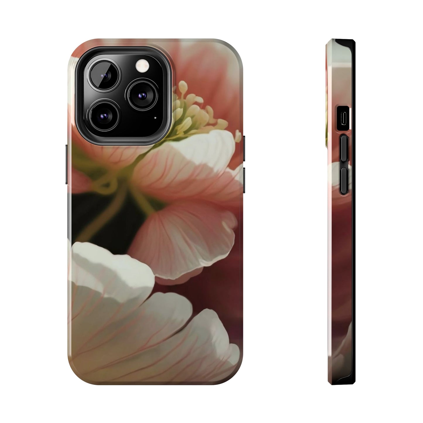 Pink Petal Watercolor Bloom Tough Phone Case