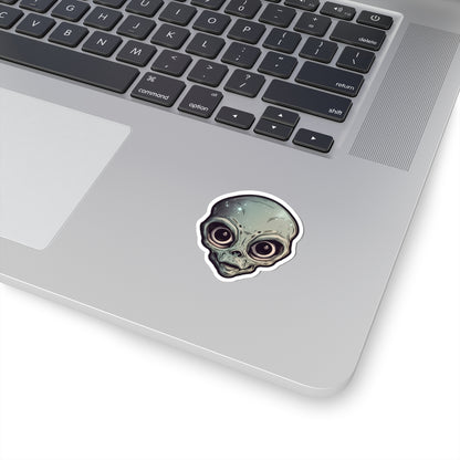 Mystic Gray Alien Head Vinyl Sticker