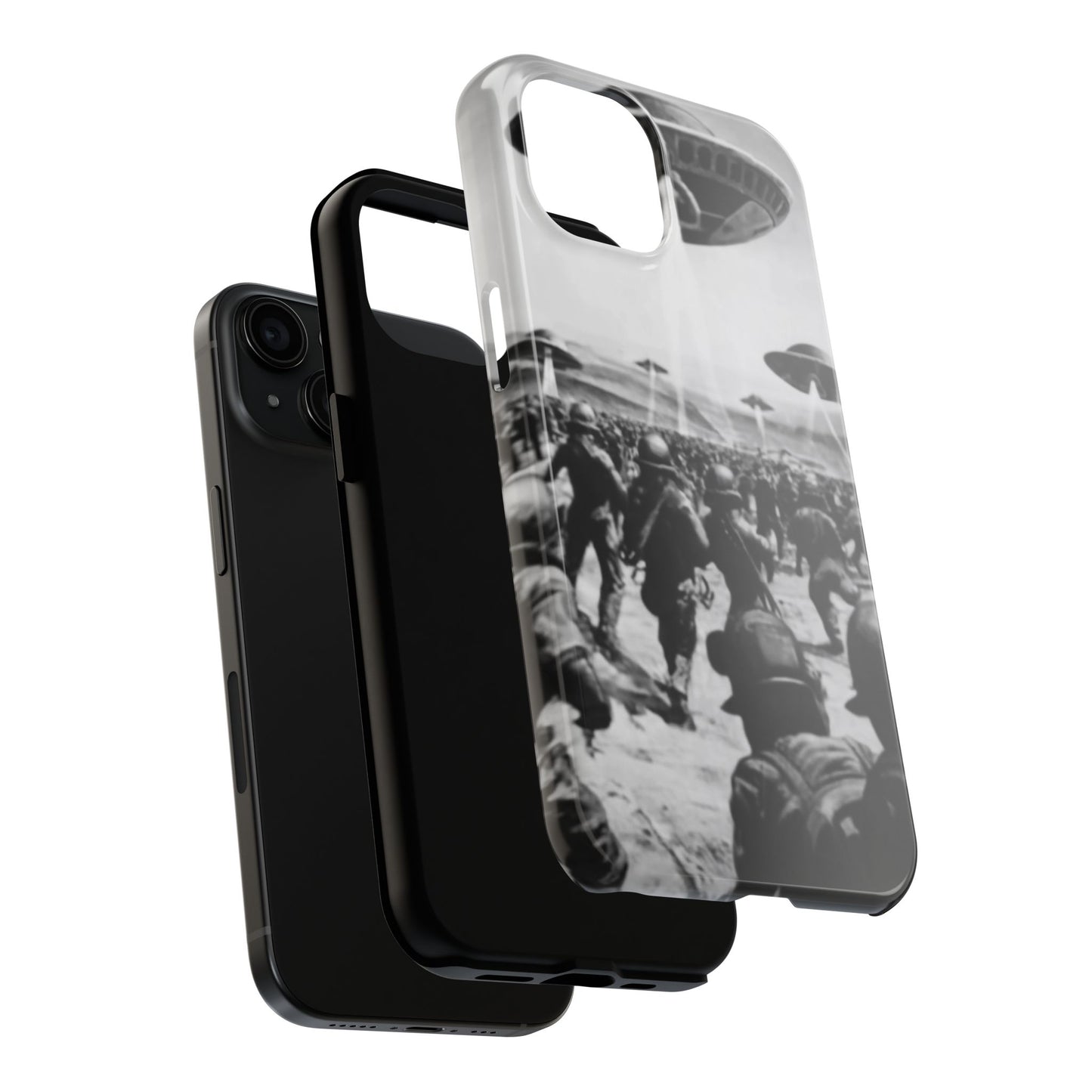 RetroWar UFO Encounter Tough Phone Case