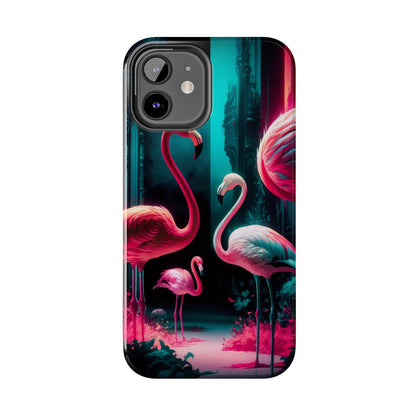 Vibrant Flamingo Gathering Tough Phone Case