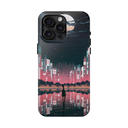 Moonlit Waterfront City Night Tough Phone Case