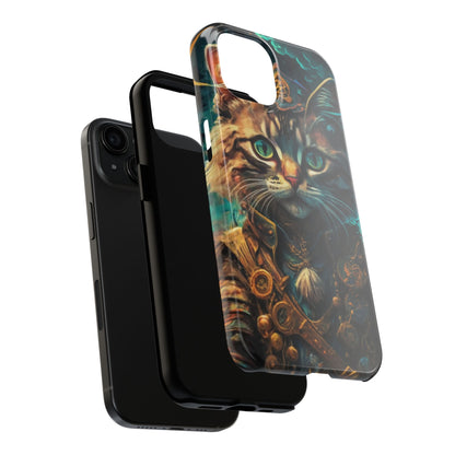 Cartoon Cat Pirate Starry Night Tough Phone Case