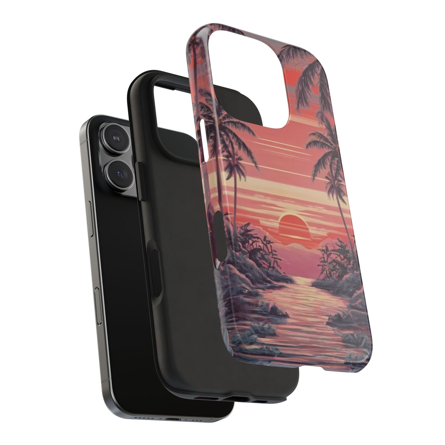 Sunset Serenity Palm Shore Tough Phone Case