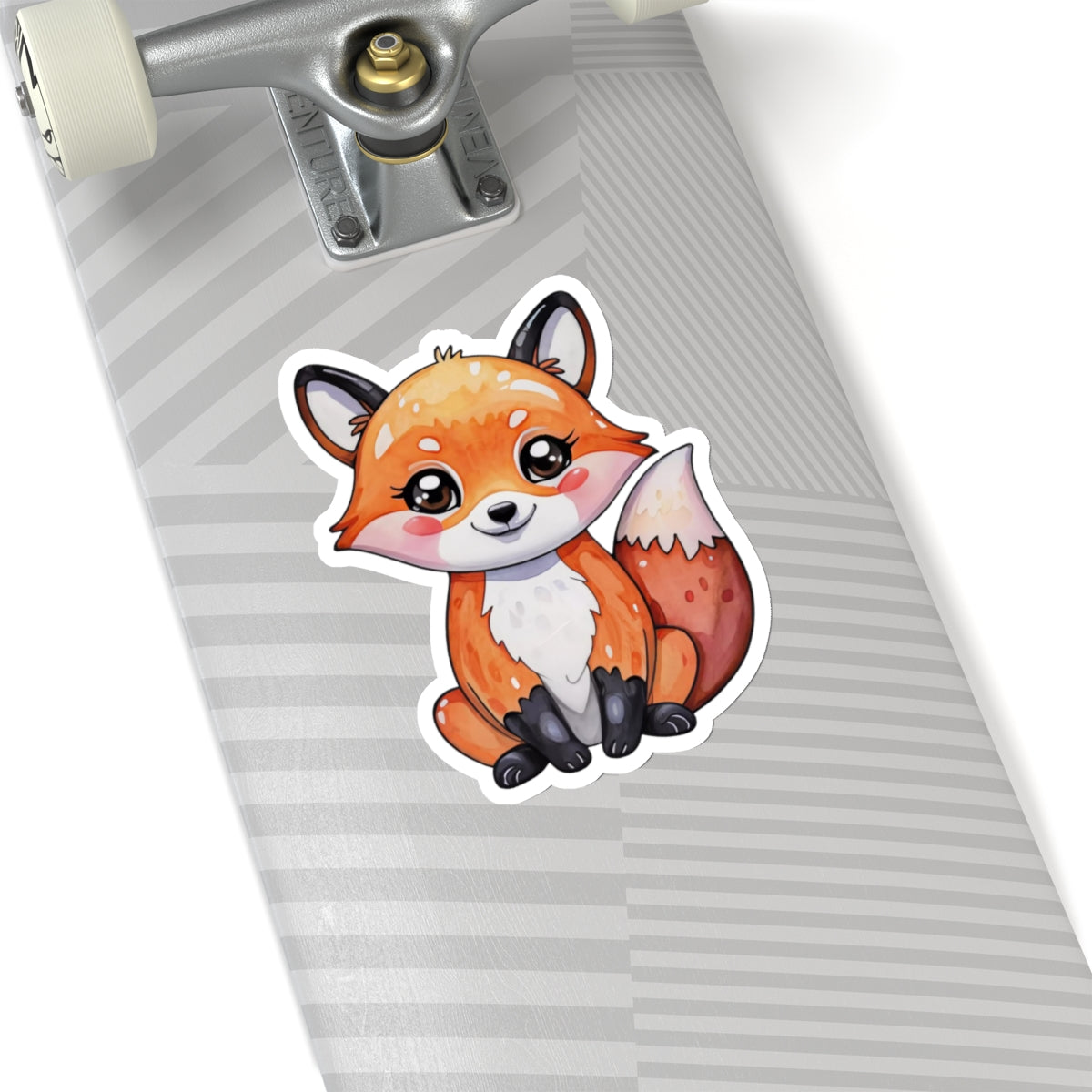 Charming Fox Watercolor Cartoon Sticker