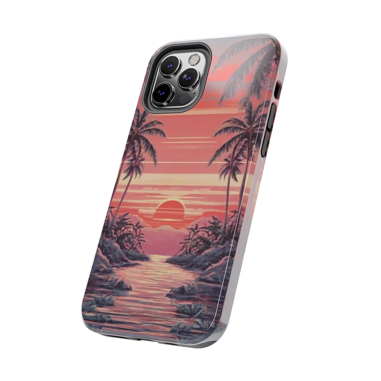 Sunset Serenity Palm Shore Tough Phone Case