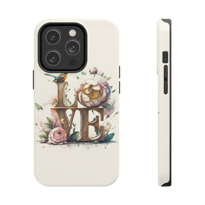 Lovebird and Bloom Watercolor Tough Phone Case