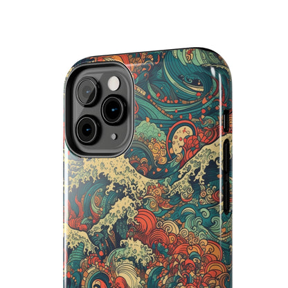 Multi-Hued Swirls - Wave of Colors - Tough Phone Case