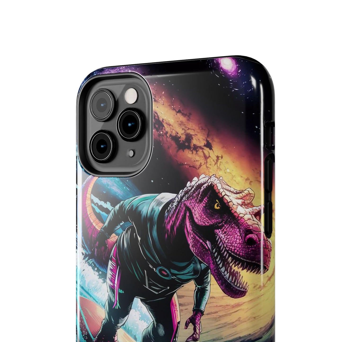 Cosmic T-Rex Surfer Tough Phone Case