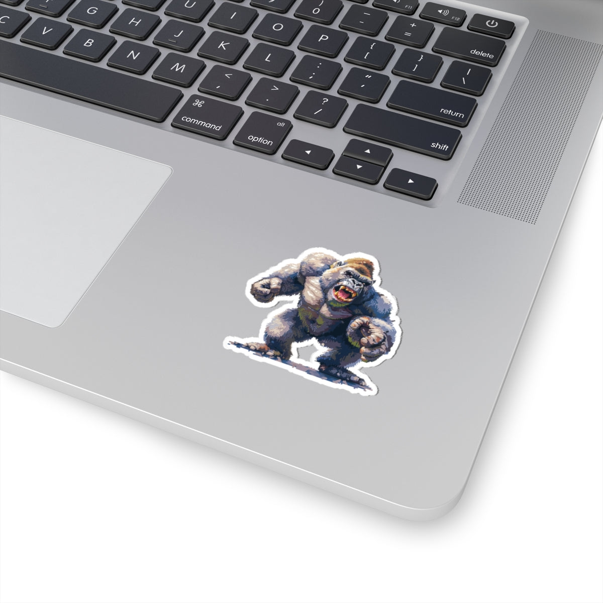 Pixelated Striking Gorilla Titan Vinyl Sticker