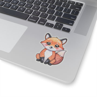 Charming Fox Watercolor Cartoon Sticker