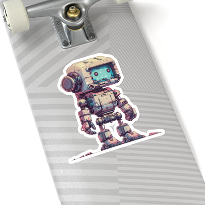 Junkyard Pixelated Robot Vinyl Sticker