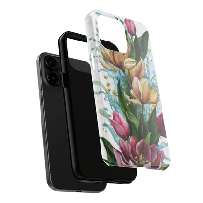 Blossom Splash Watercolor Floral Tough Phone Case