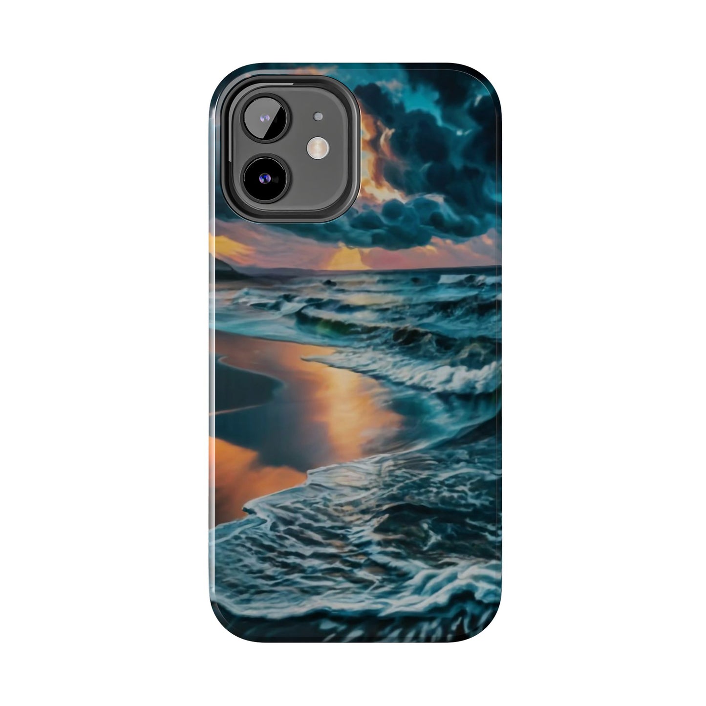 Coastal Sunset Waves Tough Phone Case