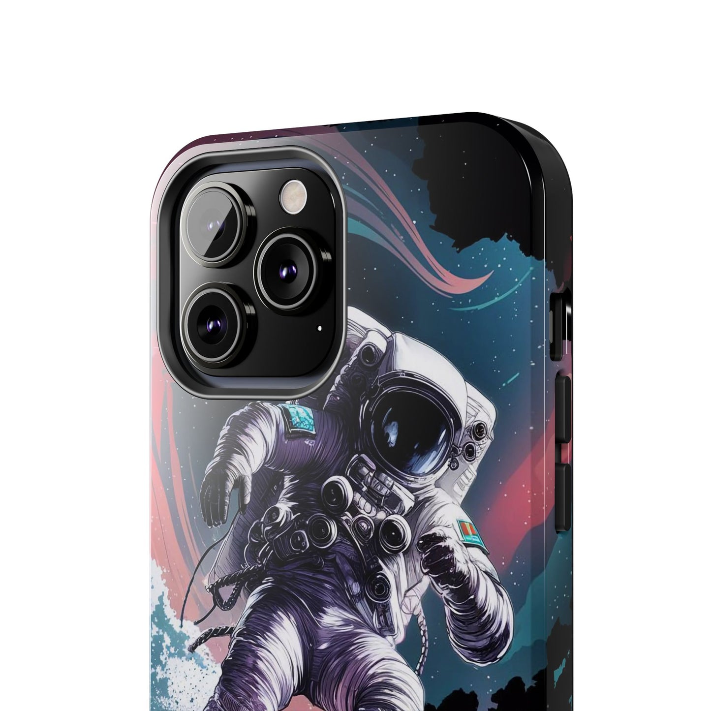 Cosmic Crest Astronaut Wave Rider Tough Phone Case