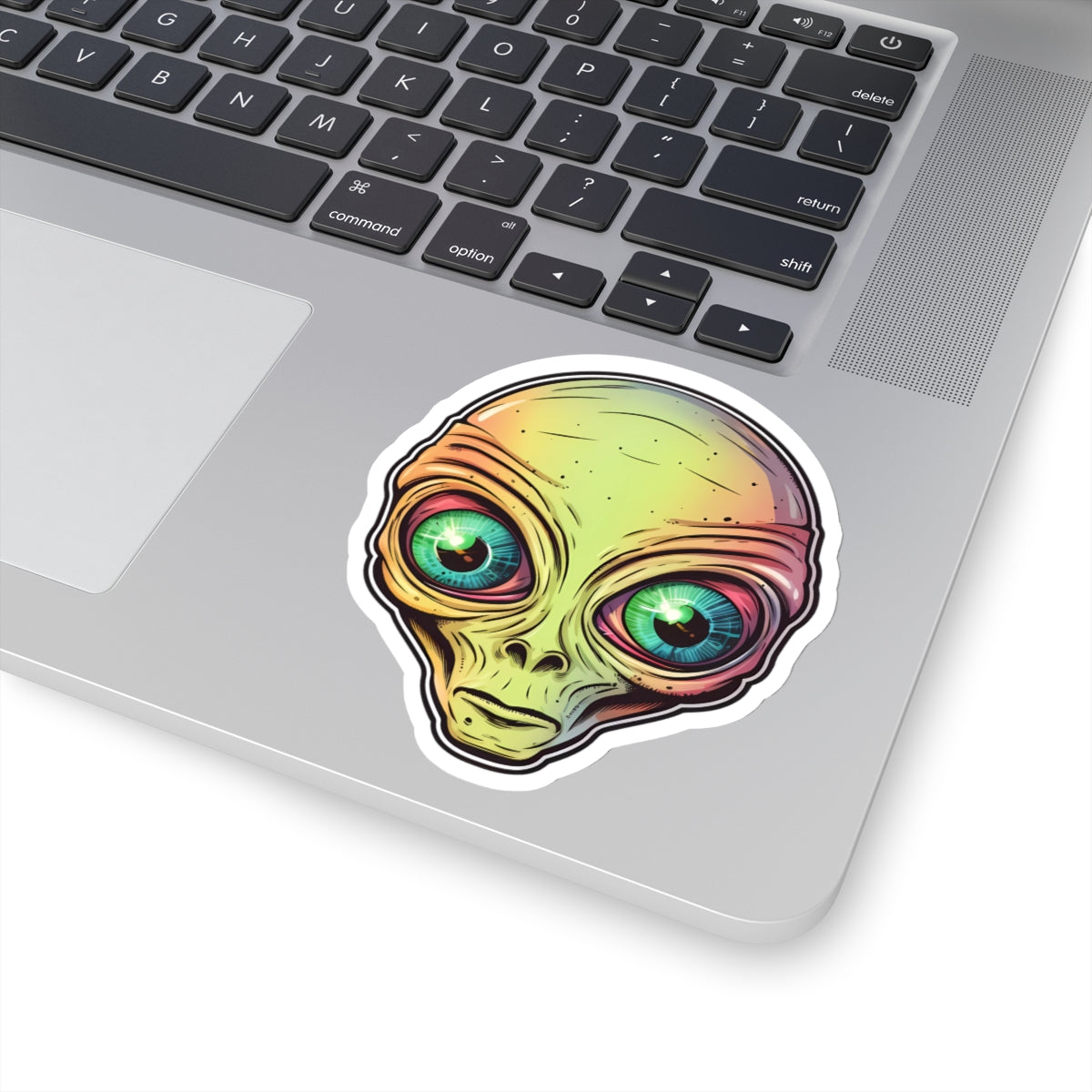 Cosmic Gradient Alien Head Vinyl Sticker