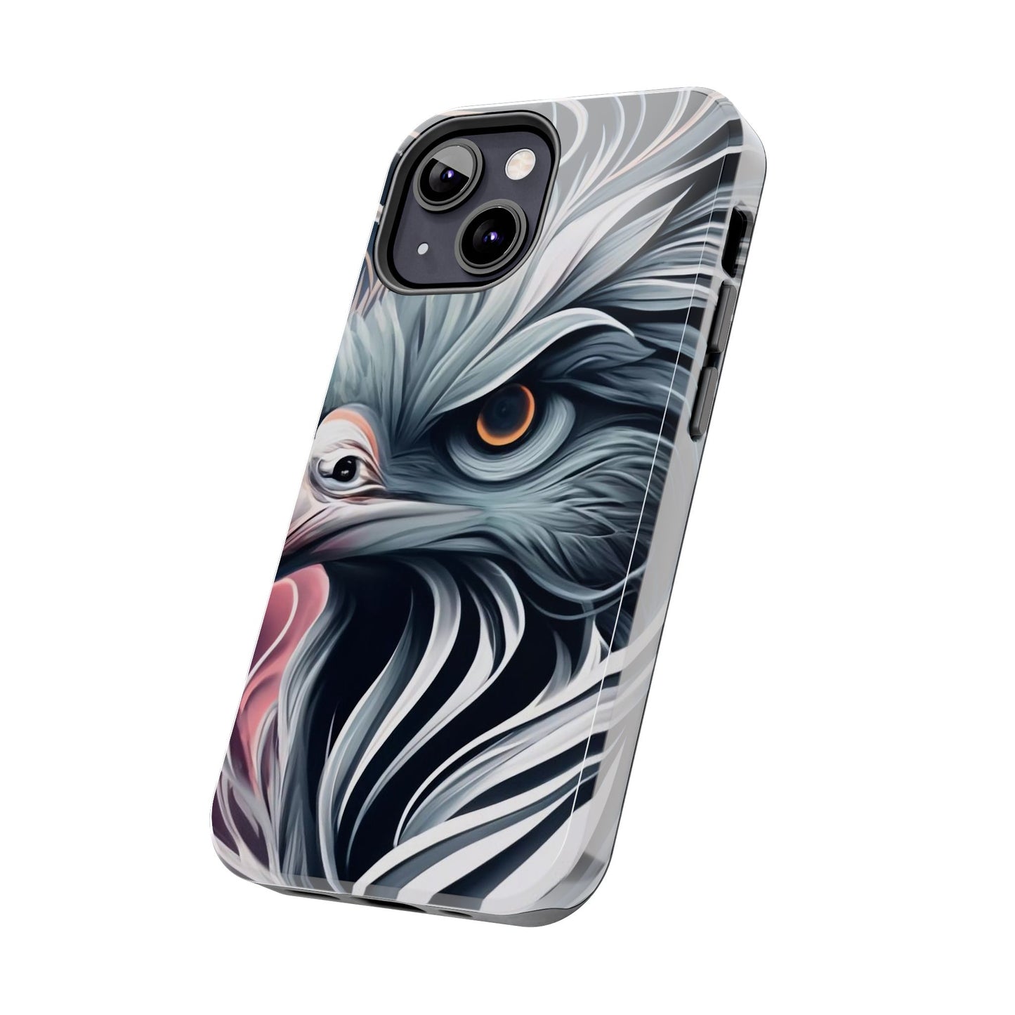 AviarySwirls Monochrome Bird Tough Phone Case