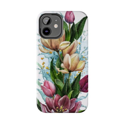 Blossom Splash Watercolor Floral Tough Phone Case