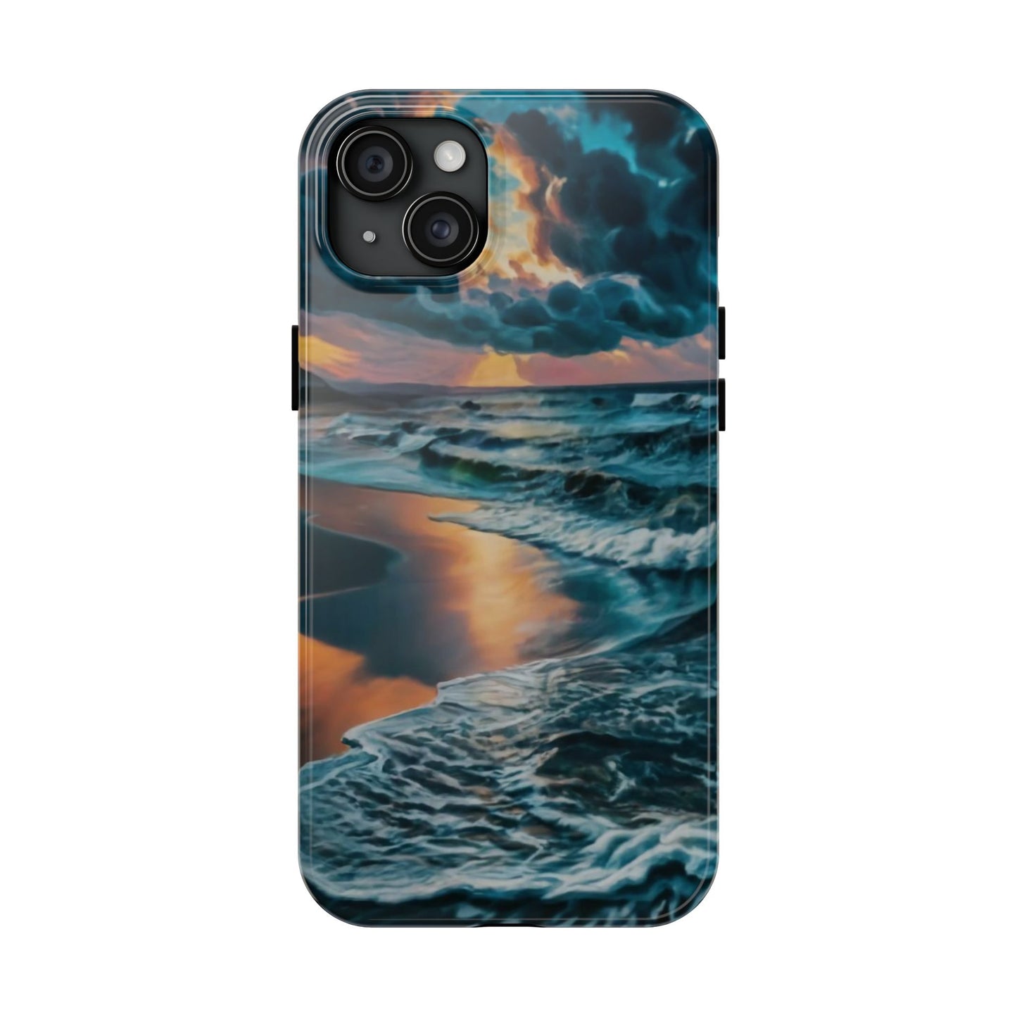 Coastal Sunset Waves Tough Phone Case