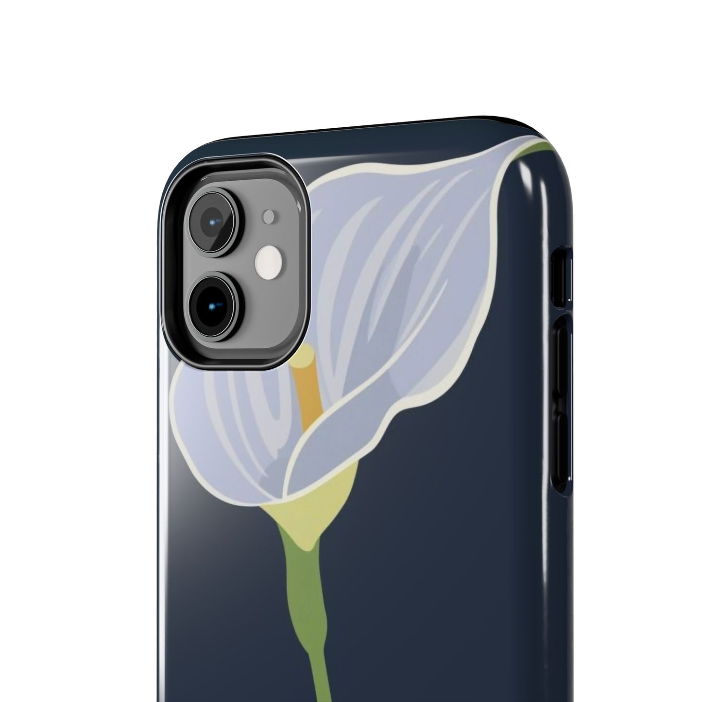 Blue Calla Flower Vector Poster Tough Phone Case