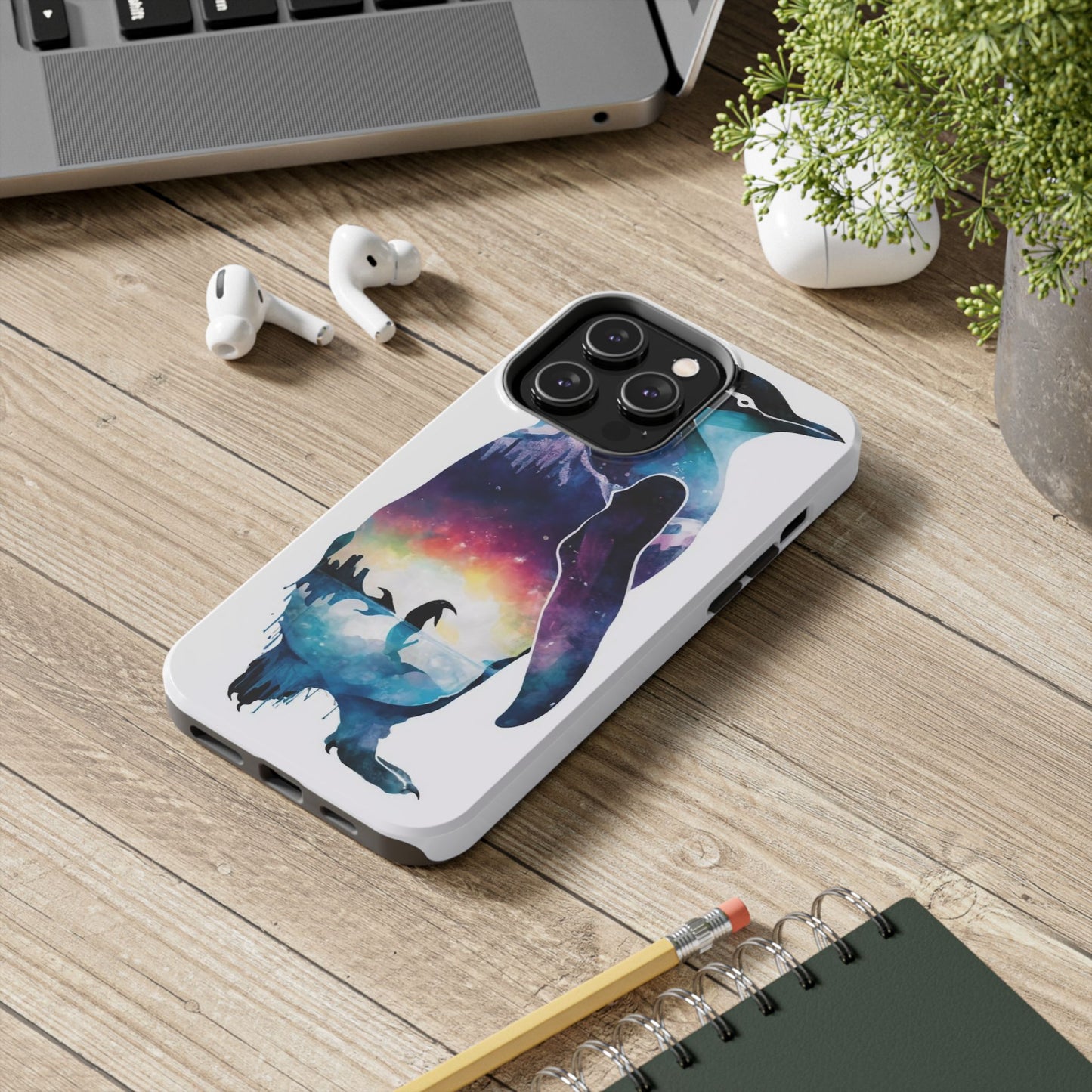 Arctic Majesty Penguin Tough Phone Case