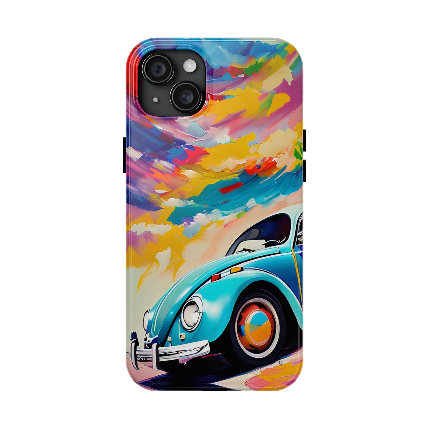 Painted Blue VDub Beetle - Tough Phone Case