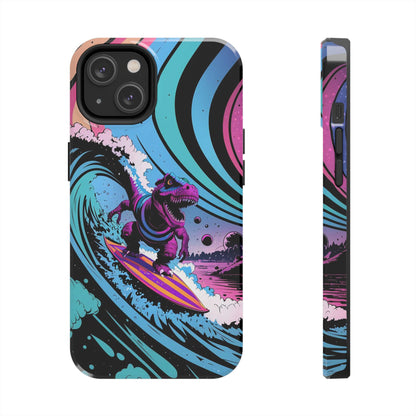 Cosmic T-Rex Surfer Adventure Tough Phone Case