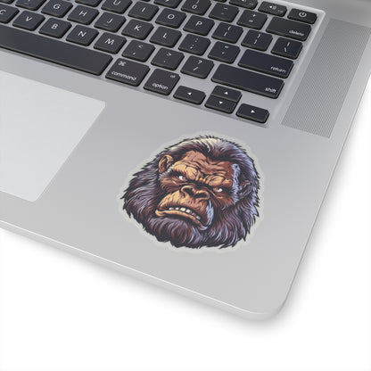 Angry Tan Fur Yeti Vinyl Sticker