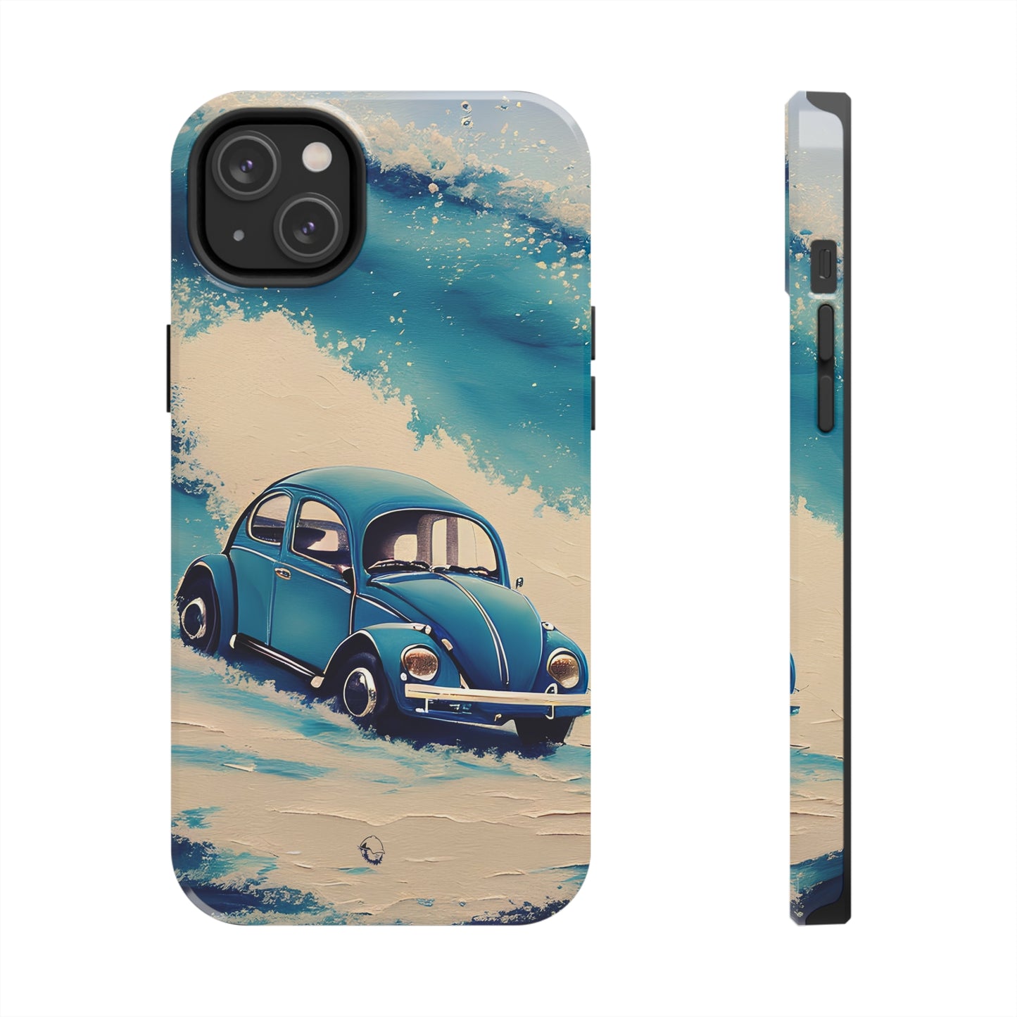 Wave Chasing Painted Blue VDub Beetle - Tough Phone Case