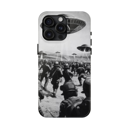 RetroWar UFO Encounter Tough Phone Case