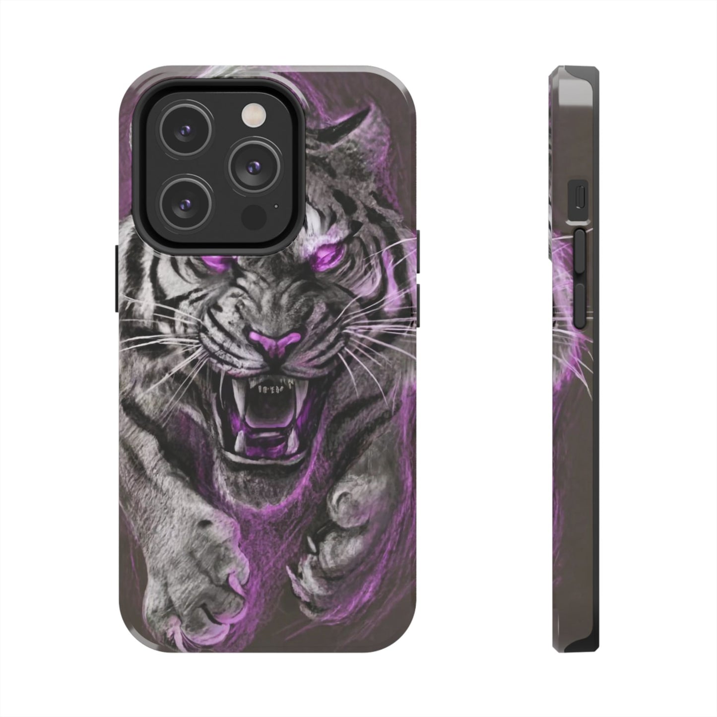 Enigmatic Hunter Tiger Sketch Tough Phone Case