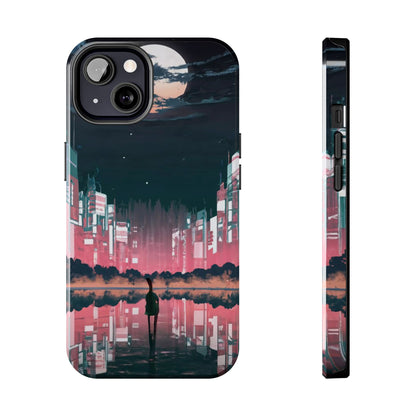 Moonlit Waterfront City Night Tough Phone Case