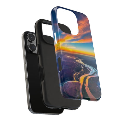 Celestial Sunset Earth View Tough Phone Case