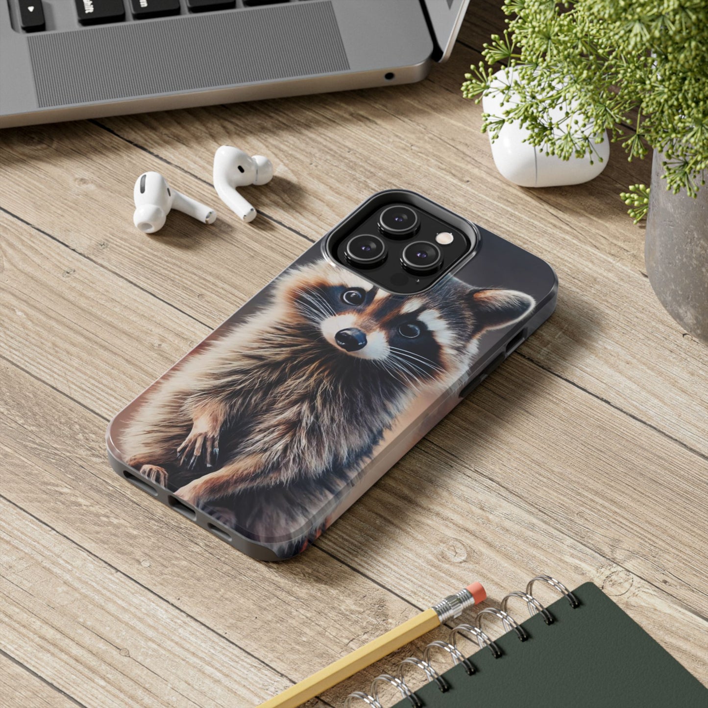 Abstract Raccoon Charm Tough Phone Case